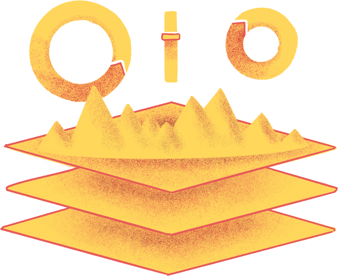 Six spheres with lines connecting them